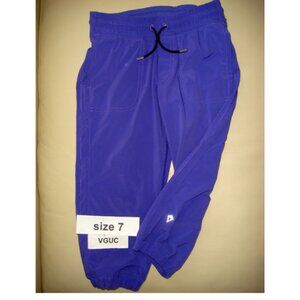 Ivivva by Lululemon🍋 Skill Leader Crop joggers lined drawstring pockets size 7